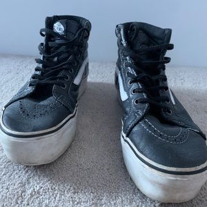 Platform High Top Leather Vans